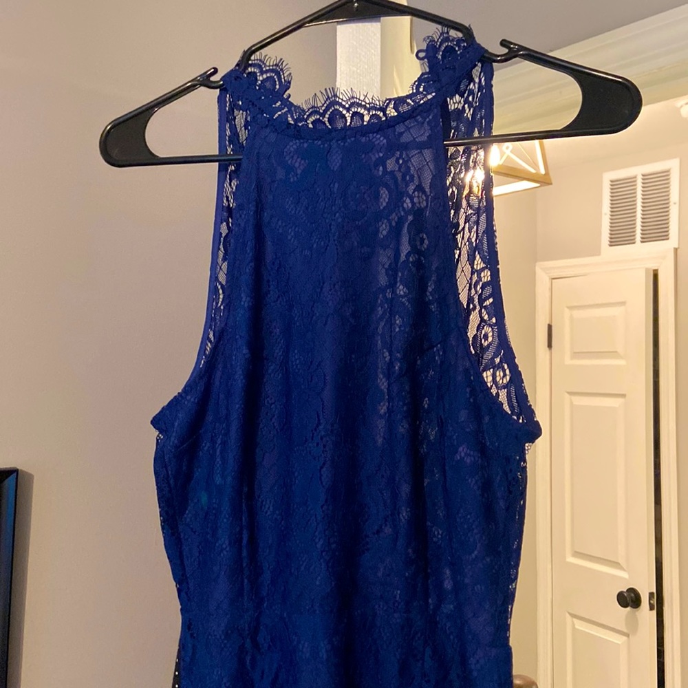 Navy blue lace dress brand new size 2